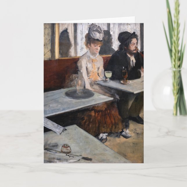 Edgar Degas - i ett cafe / absinthe Kort (Framsida)
