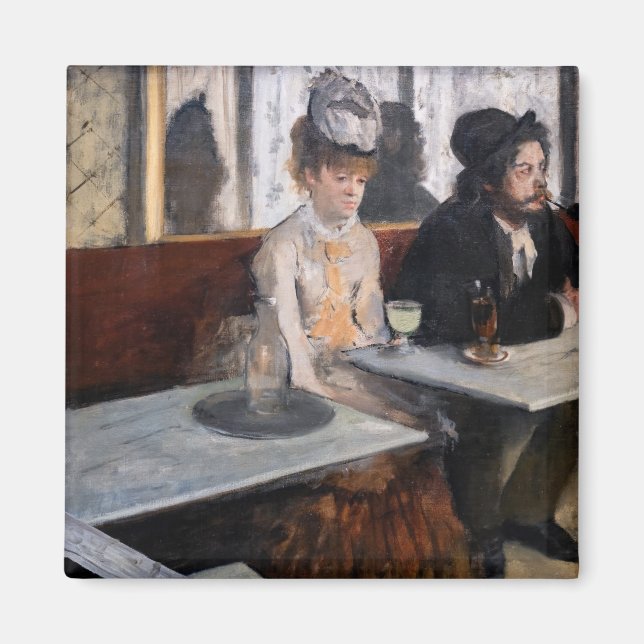 Edgar Degas - i ett cafe / absinthe Magnet (Framsidan)