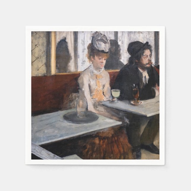 Edgar Degas - i ett cafe / absinthe Pappersservett (Framsidan)