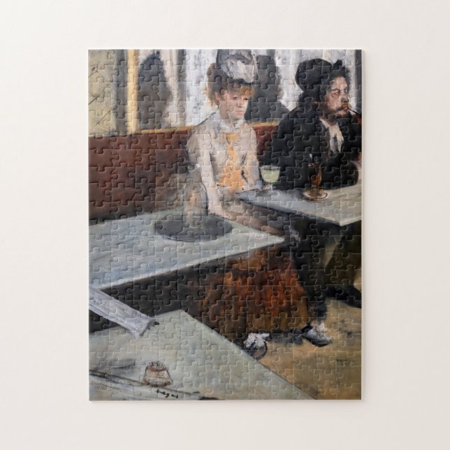 Edgar Degas - i ett cafe / absinthe Pussel (Vertikal)