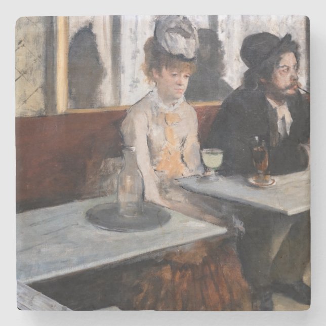 Edgar Degas - i ett cafe / absinthe Stenunderlägg (Framsidan)
