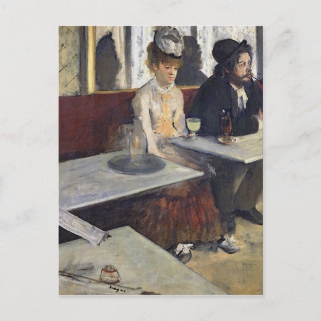 Edgar Degas | I ett Kafé eller Absinthe Vykort (Framsida)
