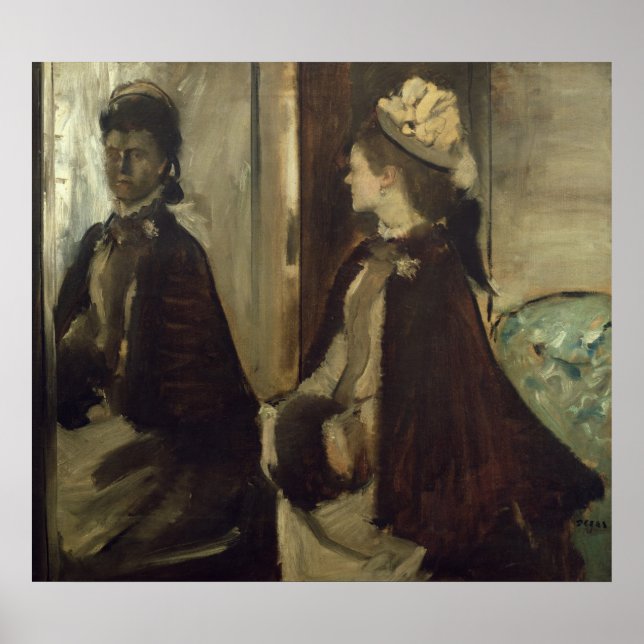 Edgar Degas | Jeantaud i spegel Poster (Framsidan)