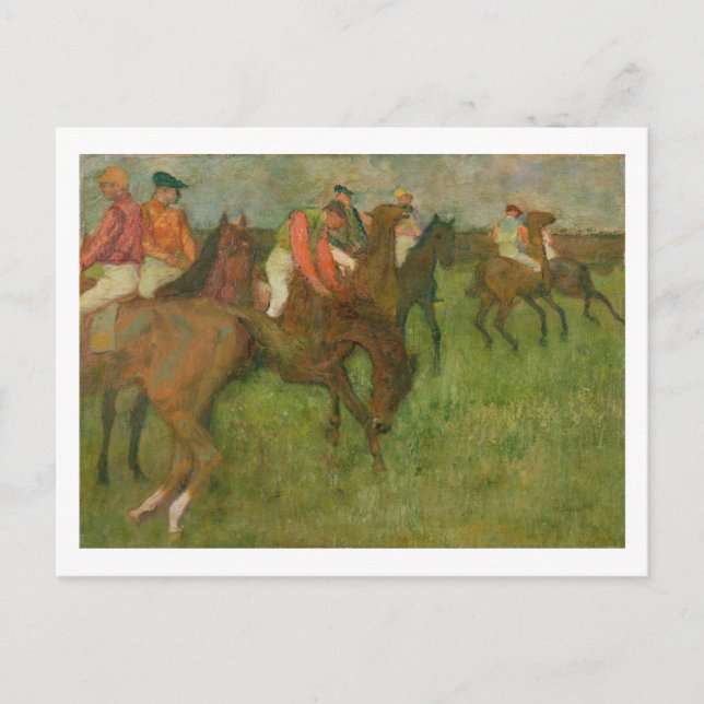 Edgar Degas | Jockeys, 1886-90 Vykort (Framsida)