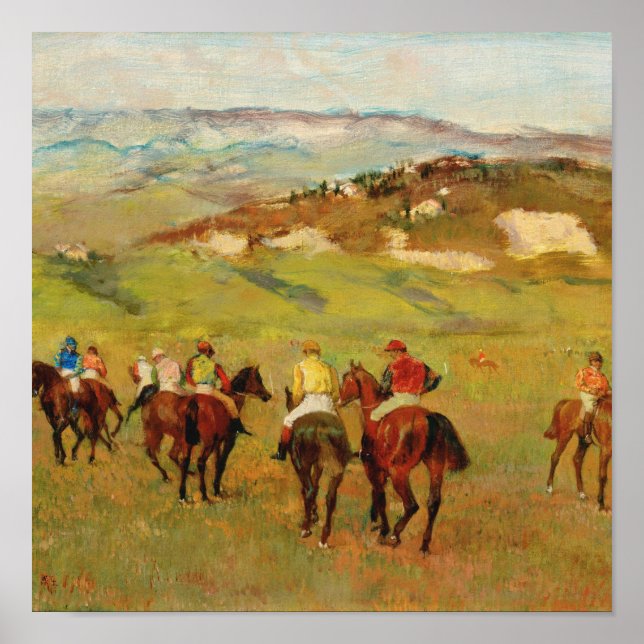 Edgar Degas - Jockeys on Horseback Poster (Framsidan)