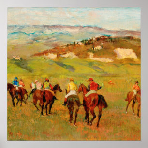 Edgar Degas - Jockeys on Horseback Poster