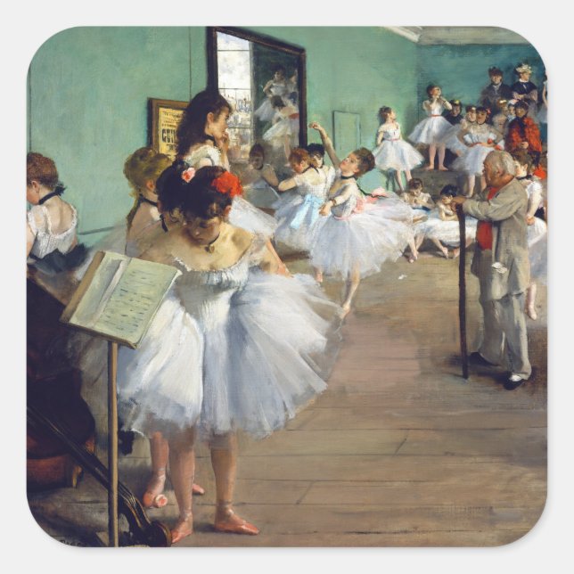 Edgar Degas - klassen Dance Fyrkantigt Klistermärke (Framsida)