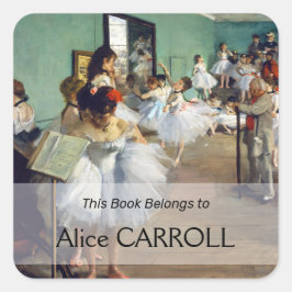 Edgar Degas - klassen Dance Fyrkantigt Klistermärke