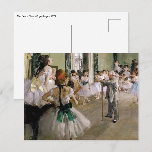 Edgar Degas - klassen Dance Vykort (Fram/baksida)