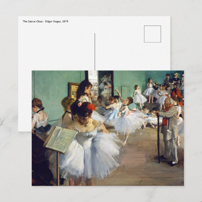 Edgar Degas - klassen Dance Vykort (Fram/baksida)
