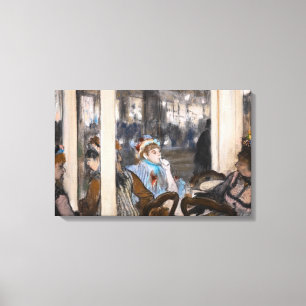 Edgar Degas - Kvinnor i ett Cafe Terrace i kväll Canvastryck