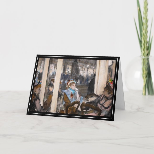 Edgar Degas - Kvinnor i ett Cafe Terrace i kväll Kort (Framsida)