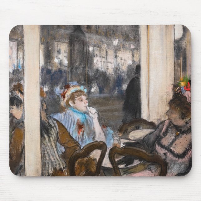 Edgar Degas - Kvinnor i ett Cafe Terrace i kväll Musmatta (Framsidan)