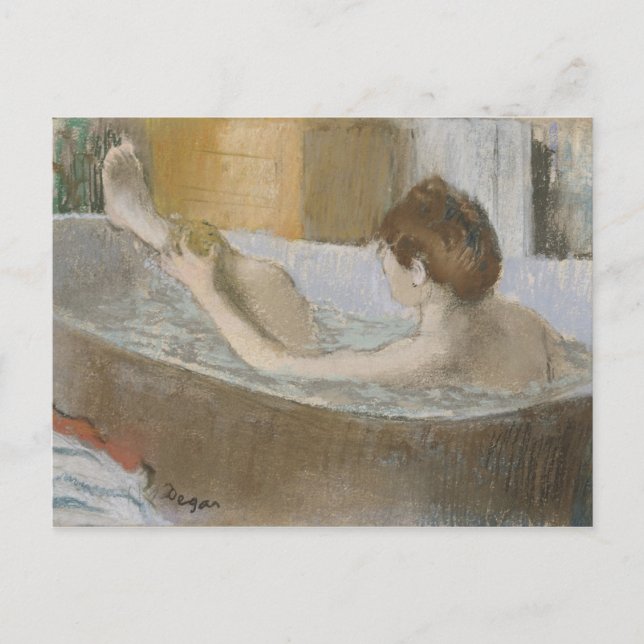 Edgar Degas | Kvinnor i hennes Bath, som delar ut  Vykort (Framsida)
