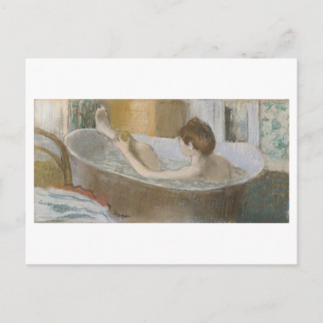 Edgar Degas | Kvinnor i hennes Bath, som delar ut  Vykort (Framsida)