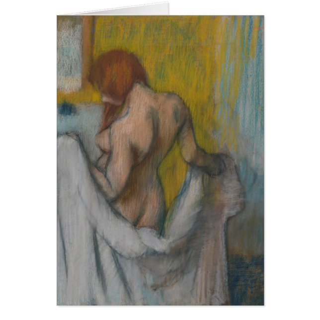 Edgar Degas | Kvinnor med handduk Hälsningskort (Framsidan)