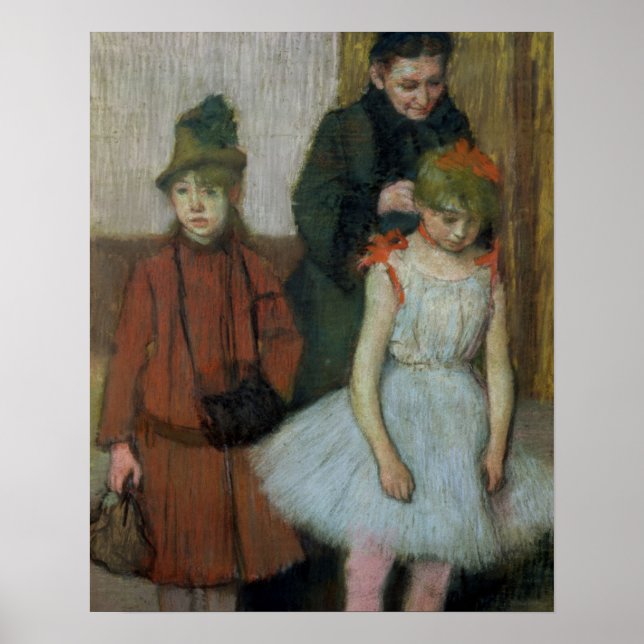 Edgar Degas | Kvinnor med två små flickor Poster (Framsidan)