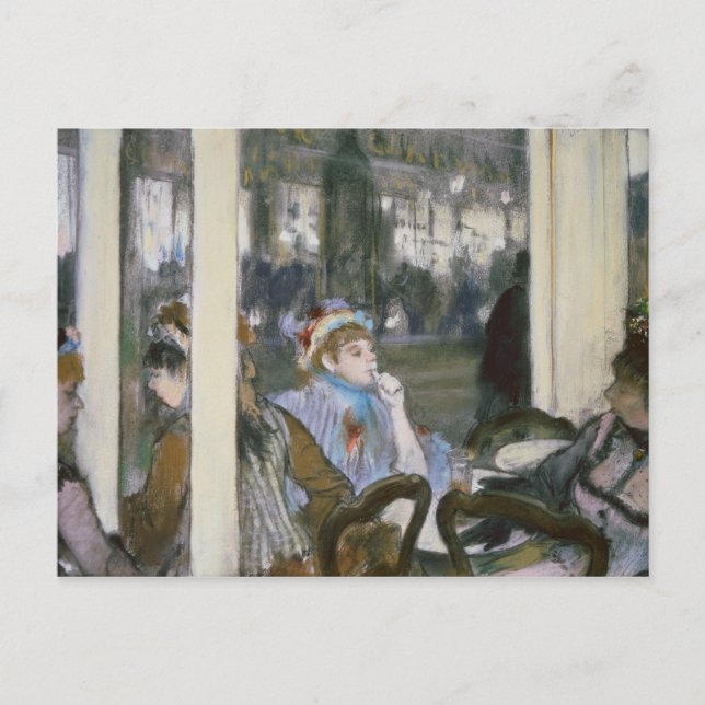 Edgar Degas | Kvinnor på Cafe Terrace 1877 Vykort (Framsida)