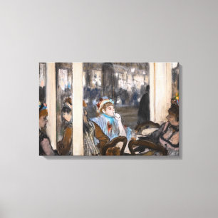 Edgar Degas - Kvinnor på en kaféterrassen på kväll Canvastryck