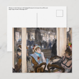 Edgar Degas - Kvinnor på en kaféterrassen på kväll Vykort