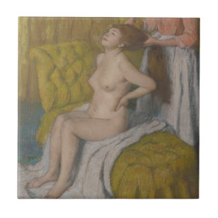 Edgar Degas Kvinnor som har sitt hår kamrat Kakelplatta