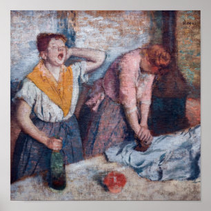 Edgar Degas - Kvinnor som stryker Poster