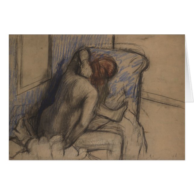 Edgar Degas | Kvinnor som torkar håret Hälsningskort (Framsidan Horizontal)
