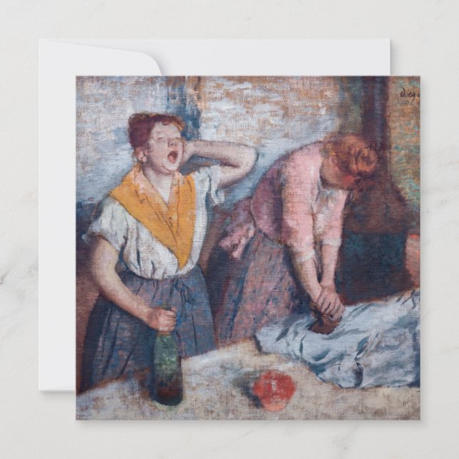 Edgar Degas - Kvinnor stryker Inbjudningar (Framsida)
