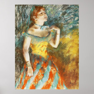 Edgar Degas La Chanteuse verte Poster