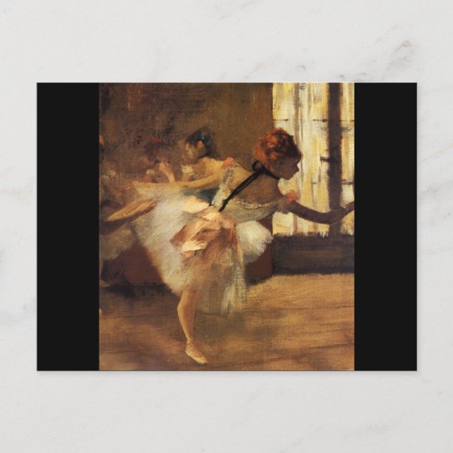 Edgar Degas La Répétition de Danse Vykort (Framsida)