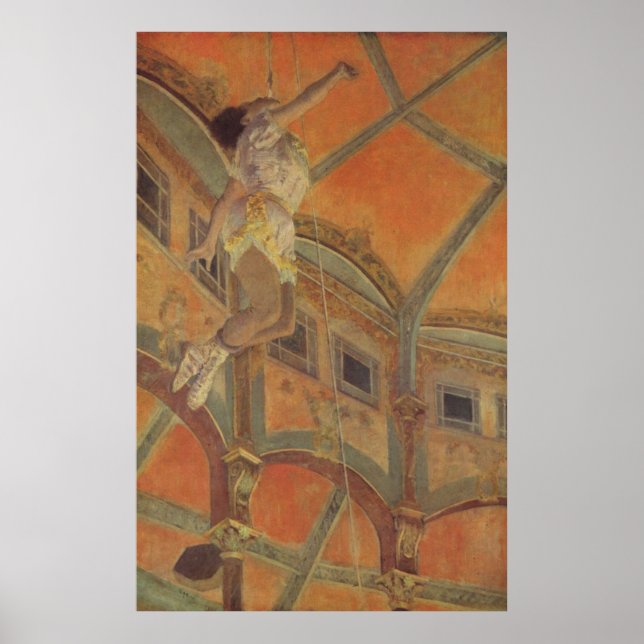Edgar Degas - Lala Circus Fernando 1879 trapeze Poster (Framsidan)