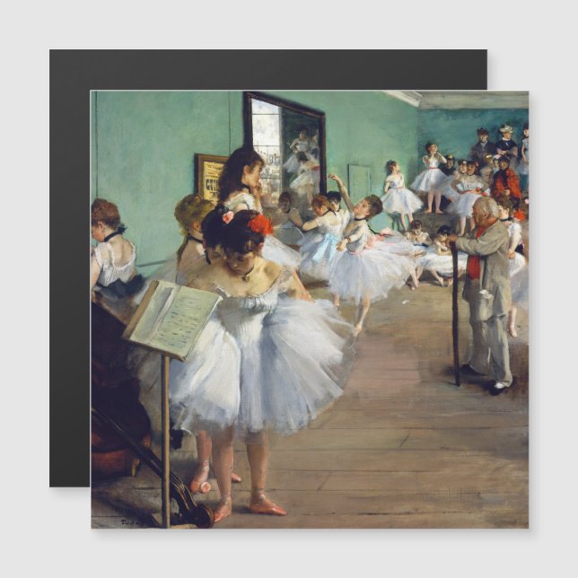 Edgar Degas - Magnetkortet i dansklass (Fram/baksida)