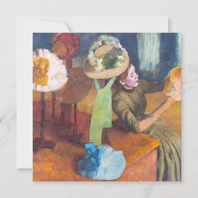 Edgar Degas - Millinery Shop Tack Kort (Framsida)