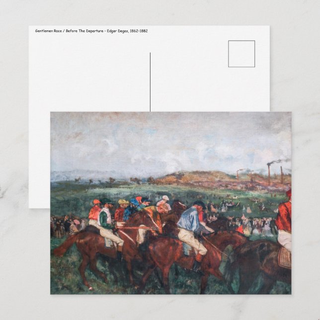 Edgar Degas - Mina herrar Tävling Vykort (Fram/baksida)