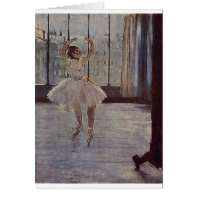 Edgar Degas - olja för dansare@ fotograf 1877-78 Hälsningskort (Framsidan)