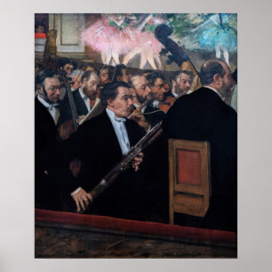 Edgar Degas - Orchestra på Opera Poster