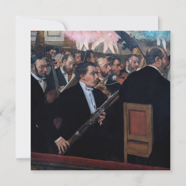Edgar Degas - Orchestra på Opera Tack Kort (Framsida)