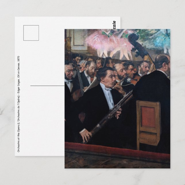Edgar Degas - Orchestra på Opera Vykort (Fram/baksida)