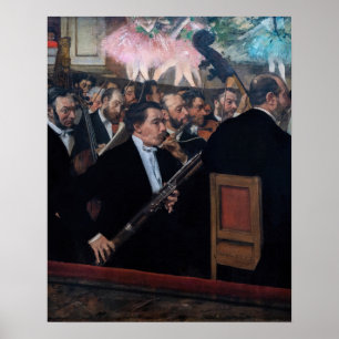 Edgar Degas - Orkester på Operan Poster
