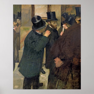 Edgar Degas på lagrarutbytet, c.1878-79 Poster