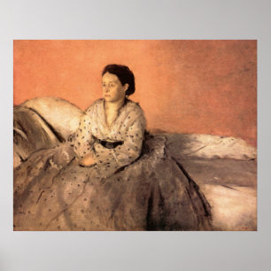 Edgar Degas porträtt av Estelle Musson de Gasa Poster