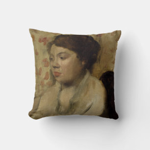 Edgar Degas Porträtt i en Young Woman Painting Kudde