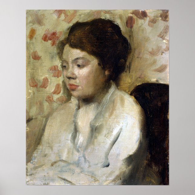 Edgar Degas Porträtt i en Young Woman Poster (Framsidan)