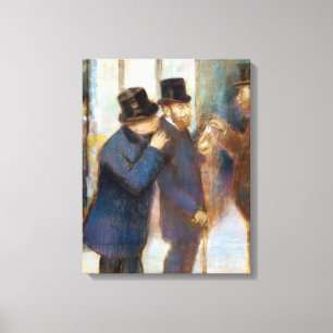Edgar Degas porträtt på lagrarutbytet Canvastryck