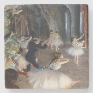 Edgar Degas - Rehearsal of the Ballet Onstage Stenunderlägg