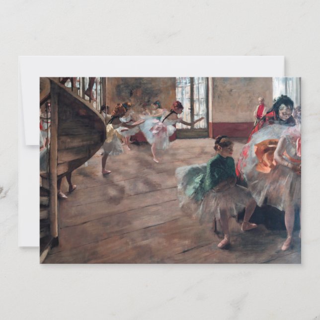 Edgar Degas - Rehearsal Tack Kort (Framsida)