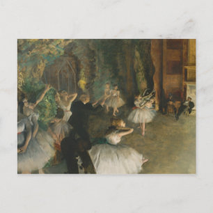 Edgar Degas - repetitionen av den Onstage baletten Vykort