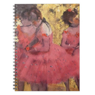 Edgar Degas Rosa Dancers Anteckningsbok