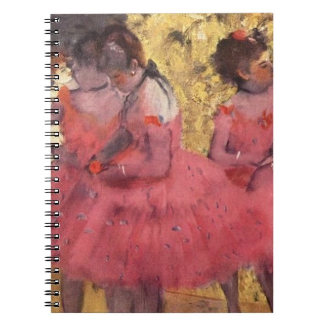 Edgar Degas Rosa Dancers Anteckningsbok (Framsidan)