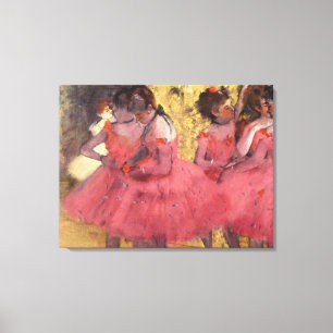 Edgar Degas Rosa Dancers Canvastryck